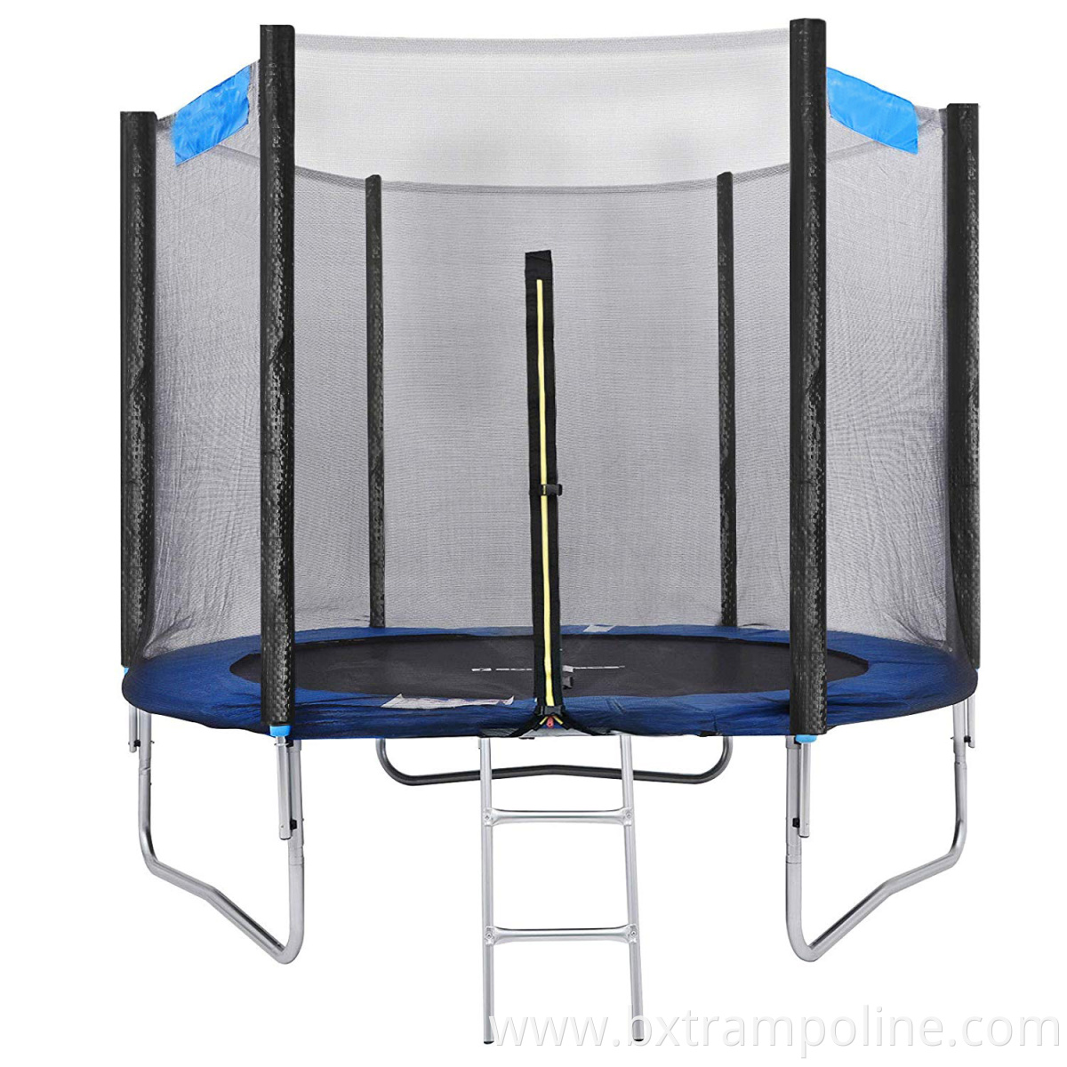 Outdoor Trampoline - Garden Trampoline Complete Set with Sturdy U-Legs, Internal Net, Jumping Mat and Ladder